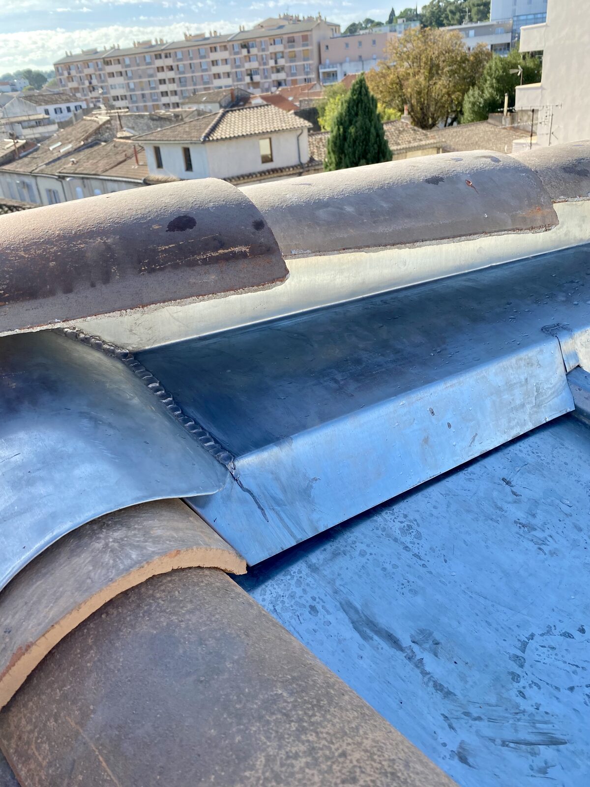 Détail des soudures de zinguerie
